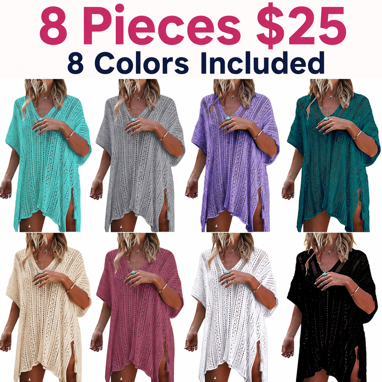 Women's summer swimwear, beachwear, and crochet beach cover-up