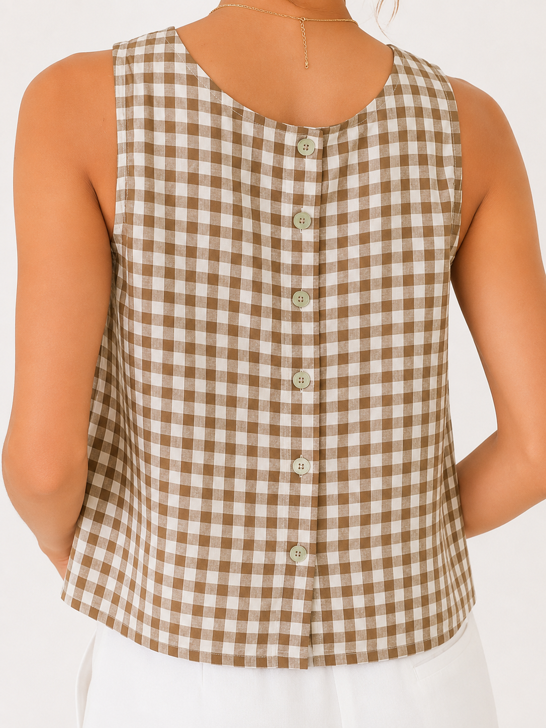 Women's plaid short-sleeved T-shirt, Spring/Summer 2026 collection
