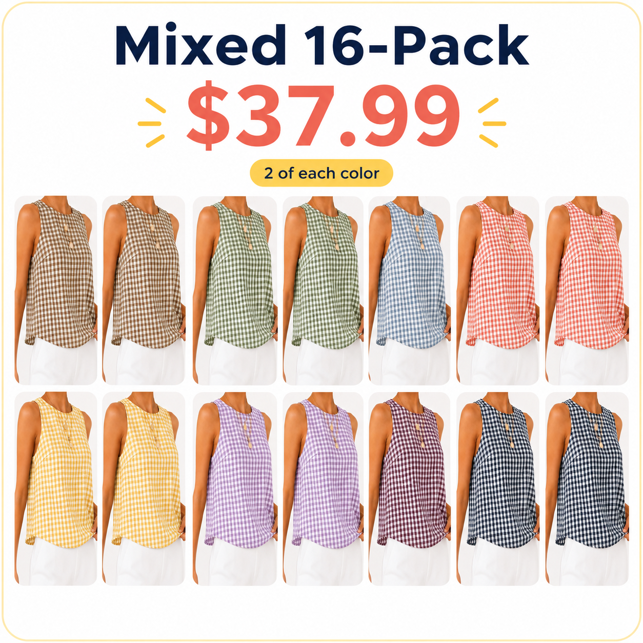 Women's plaid short-sleeved T-shirt, Spring/Summer 2026 collection