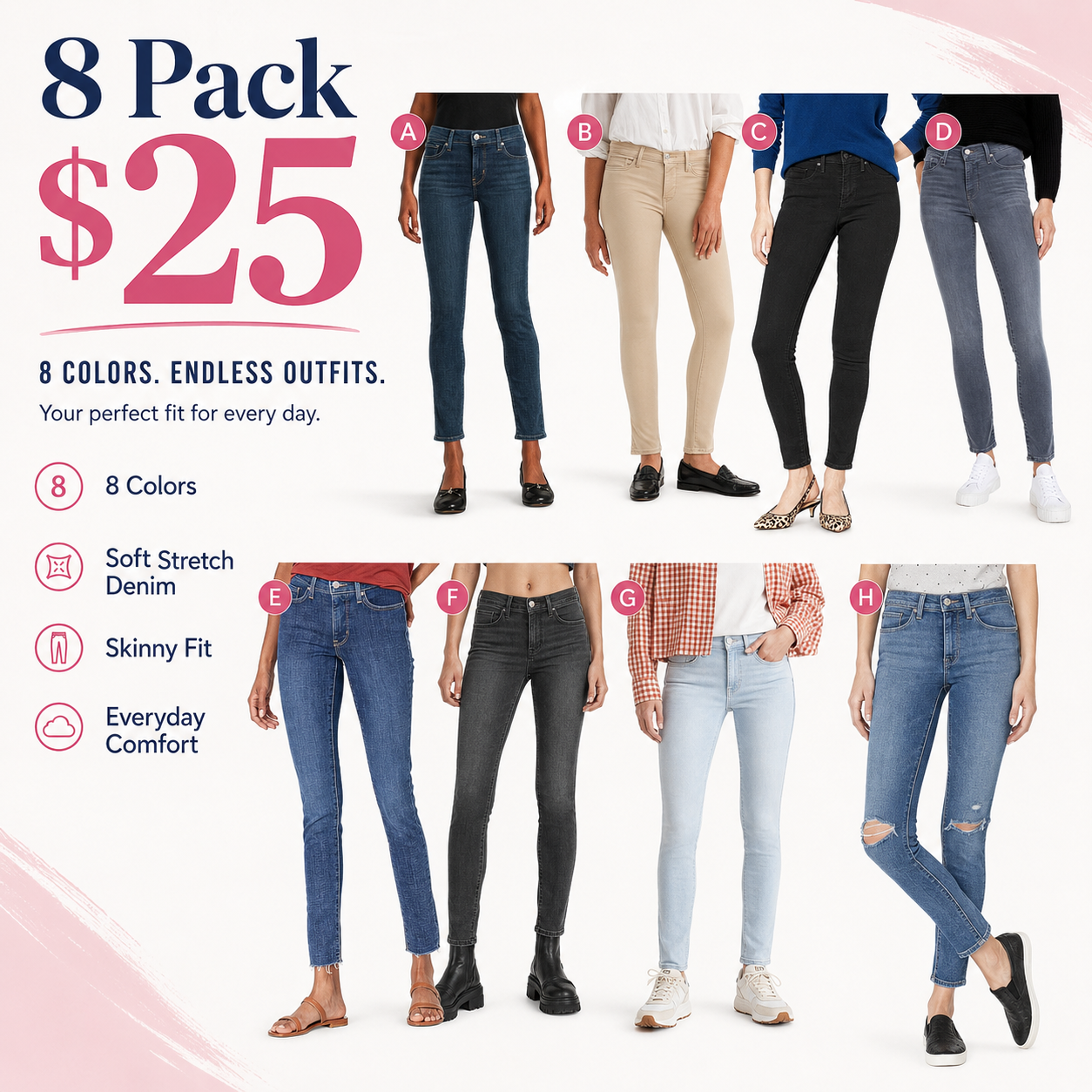 Women's Shaping Skinny Jeans (Regular & Plus Size)