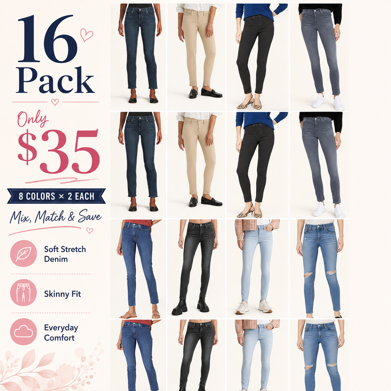 Women's Shaping Skinny Jeans (Regular & Plus Size)