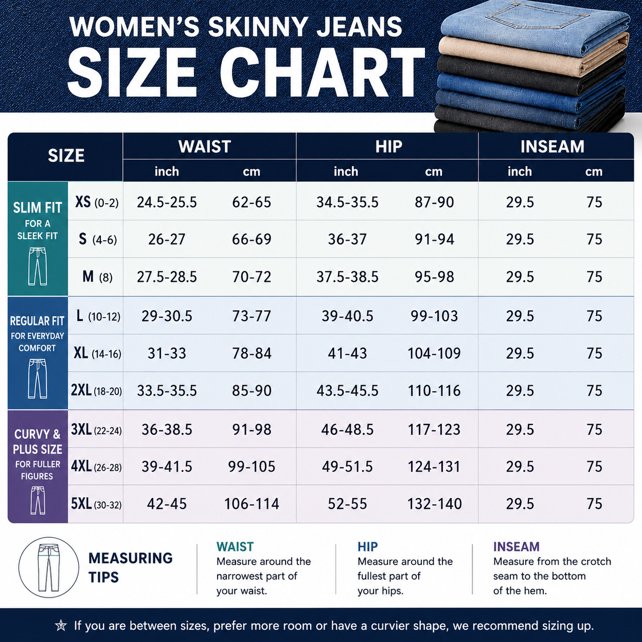 Women's Shaping Skinny Jeans (Regular & Plus Size)