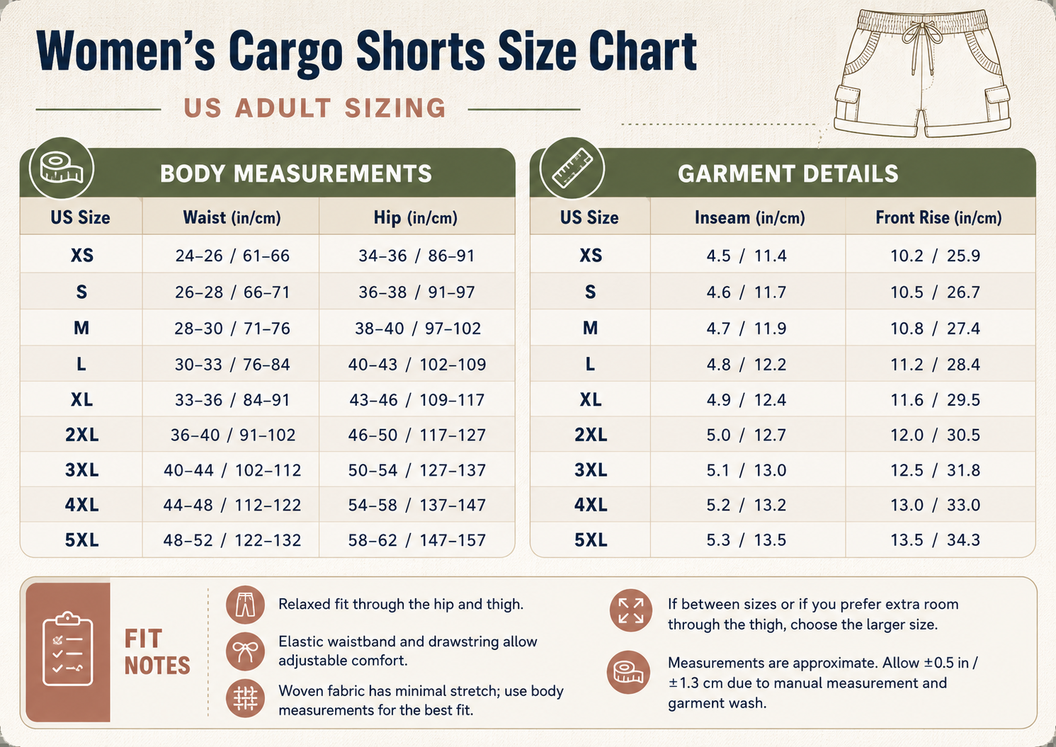 Women's Summer Cargo Shorts — Loose, High-Waisted, Casual Style