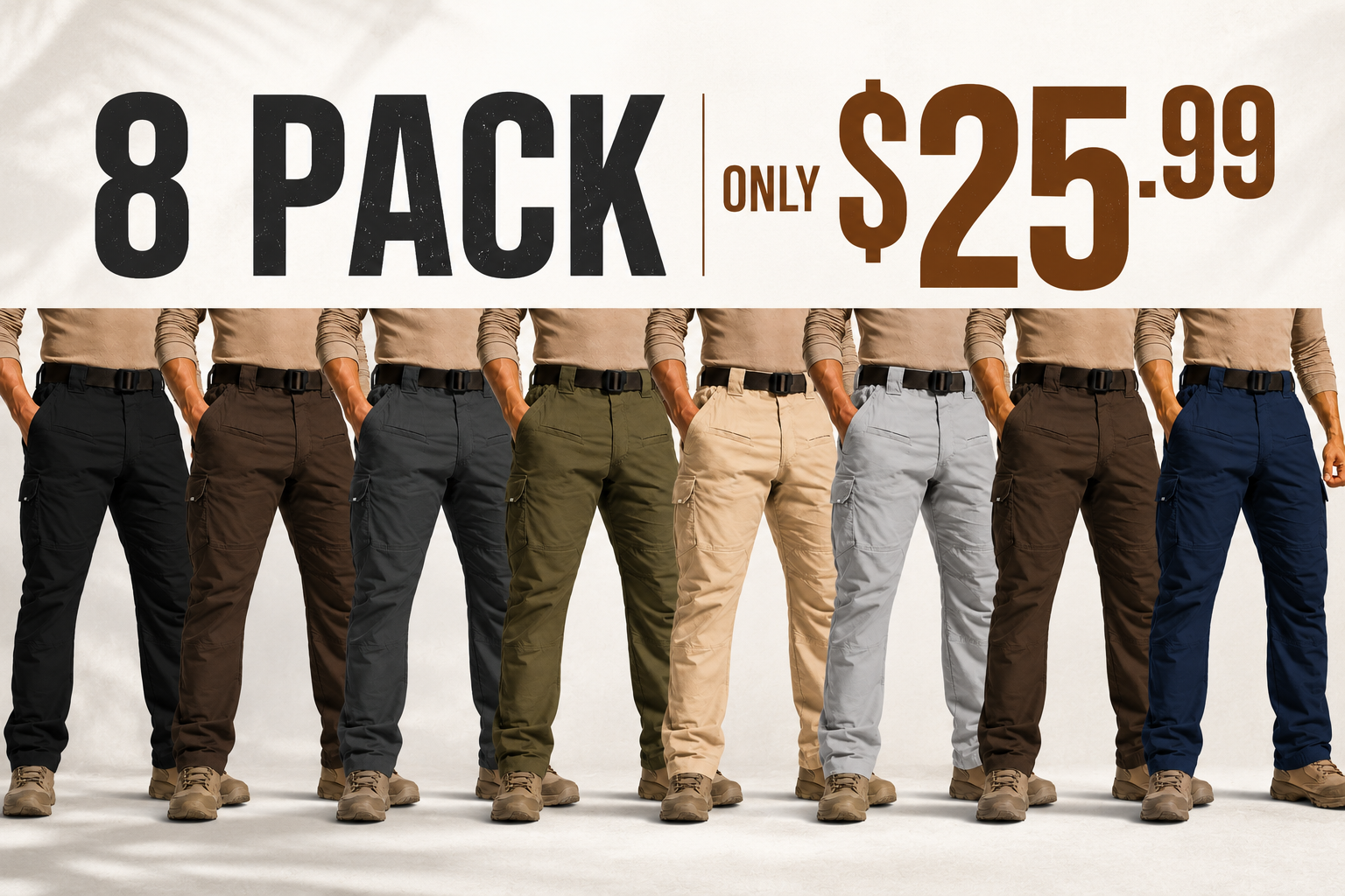 Men's Waterproof Tactical Pants, Ripstop Cargo Pants, Lightweight