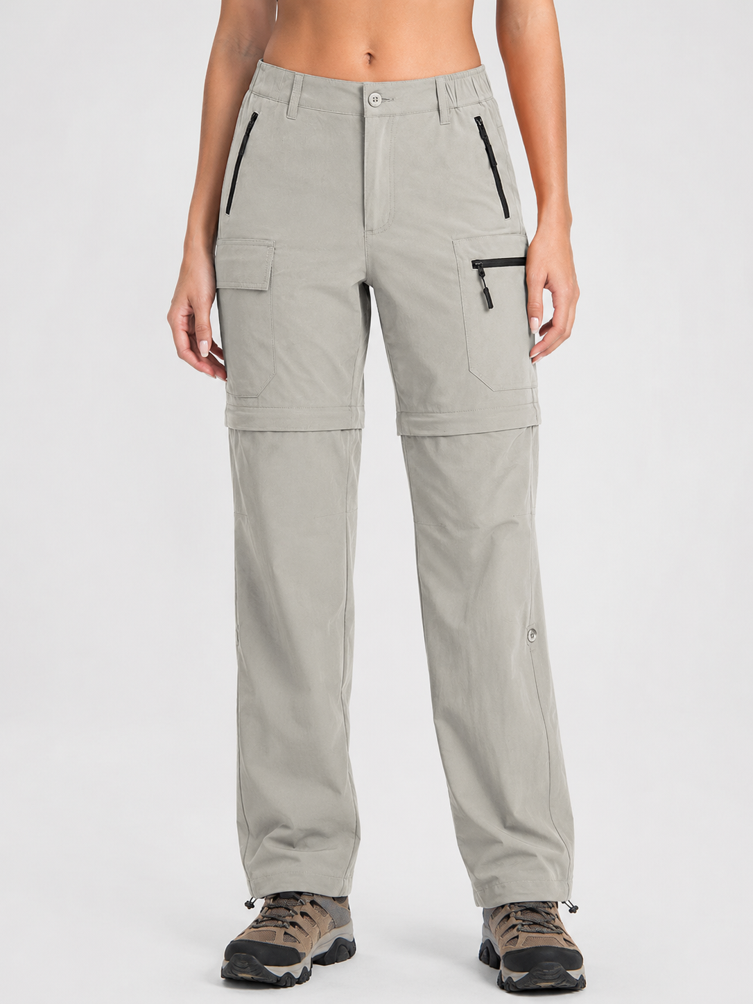 Women's zip-off hiking pants, quick-dry fabric