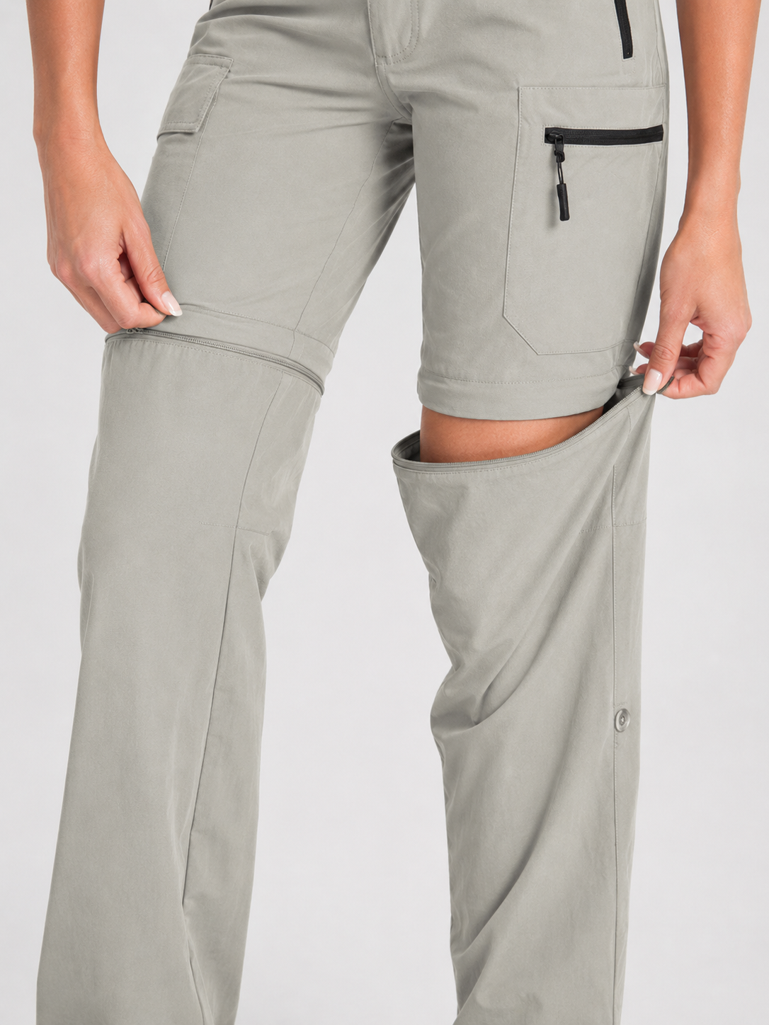 Women's zip-off hiking pants, quick-dry fabric