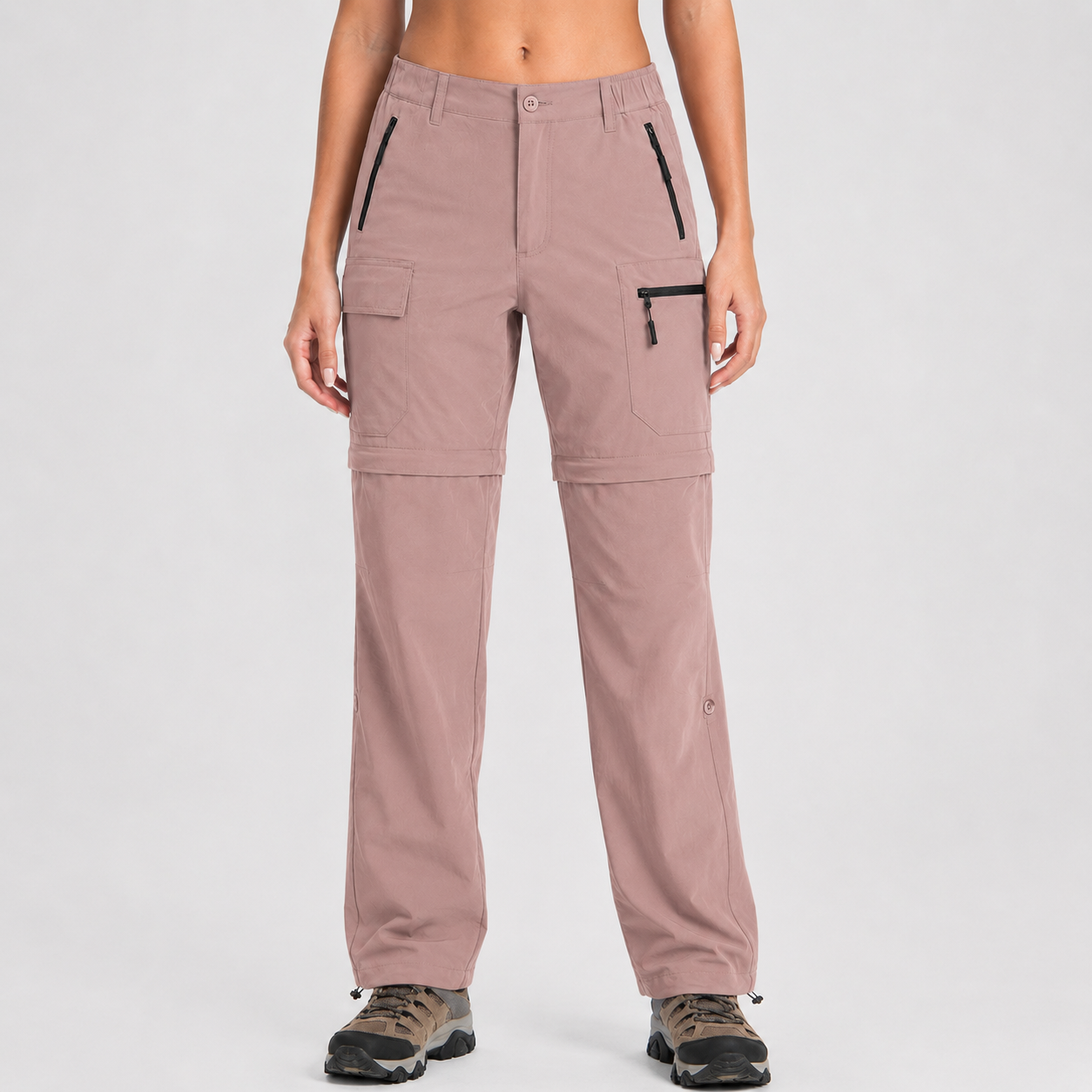 Women's zip-off hiking pants, quick-dry fabric