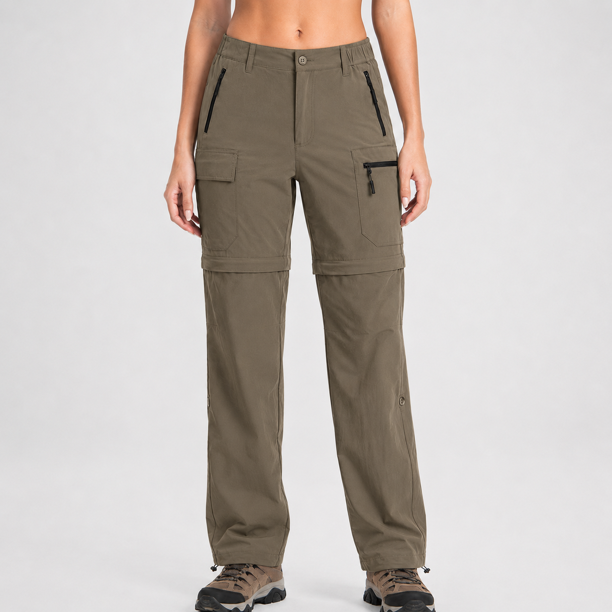 Women's zip-off hiking pants, quick-dry fabric