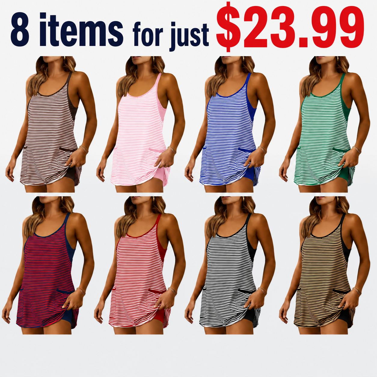 Women's Athletic Dress with Built-in Shorts for Activewear