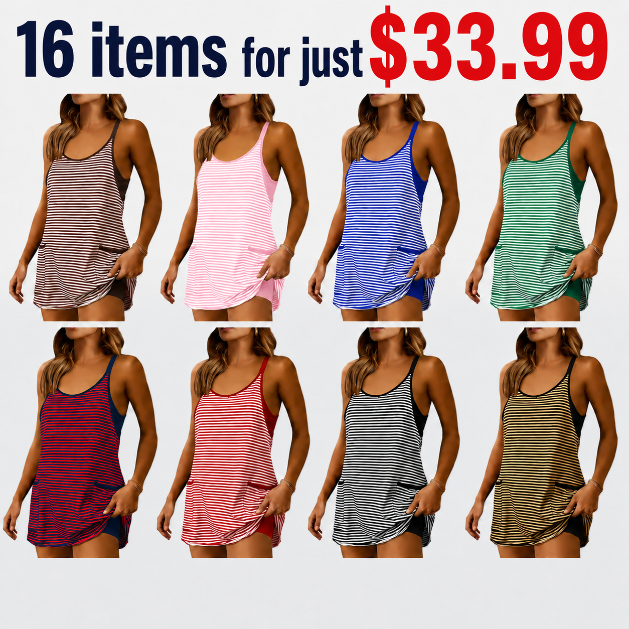 Women's Athletic Dress with Built-in Shorts for Activewear