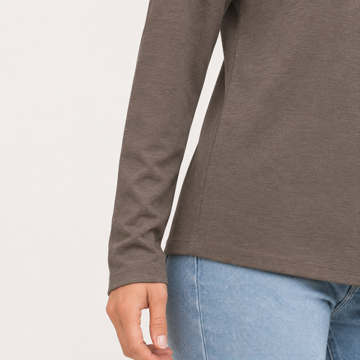 Women's Long-Sleeve V-Neck Top – A soft, comfortable, and skin-friendly basic | Autumn top, women's top, soft fabric