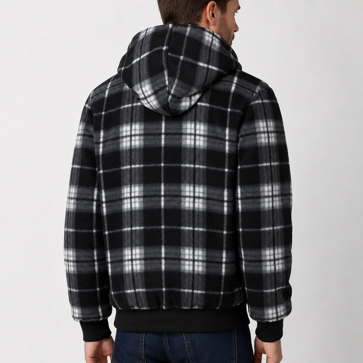 Men's Autumn Plaid Sweatshirt – Stylish and Wind-Resistant