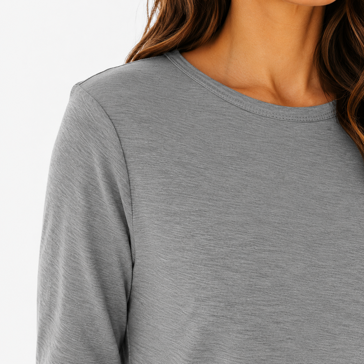 Women's Basic Long-Sleeve Crew-Neck T-Shirt – Autumn Styling | A Fall/Winter Essential