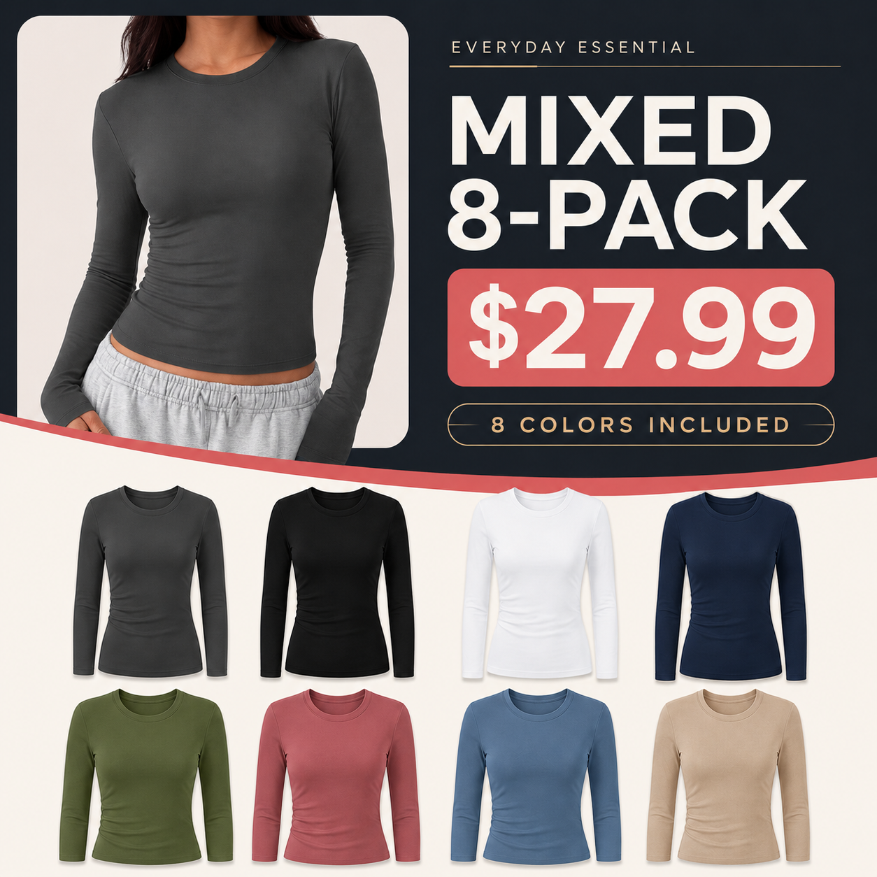 Fashion Queen Women's Long-Sleeve Cotton Shirt