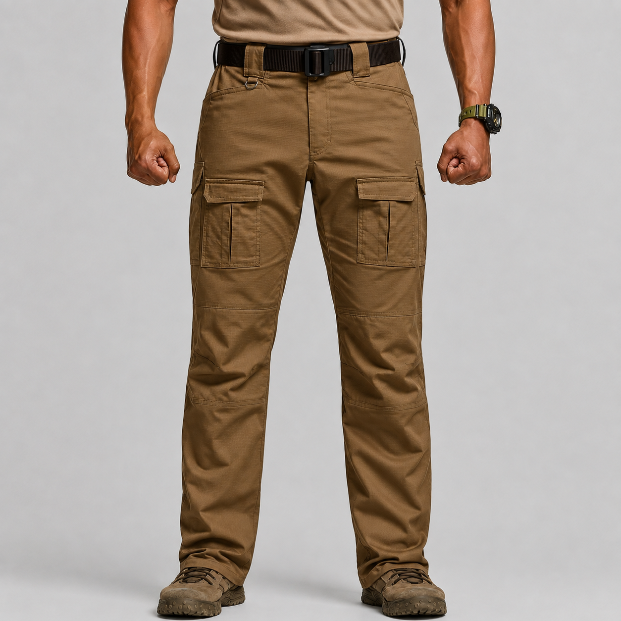 Men's Ripstop Tactical Pants – Water-Resistant, Stretchy Cargo Pants for Hiking