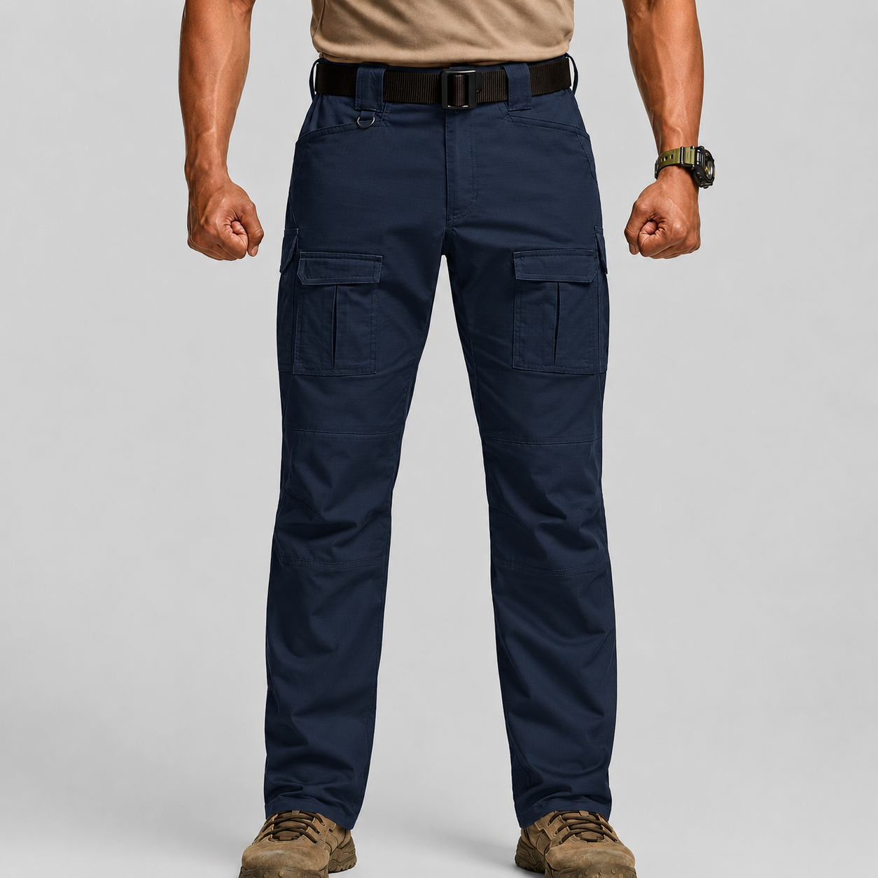 Men's Ripstop Tactical Pants – Water-Resistant, Stretchy Cargo Pants for Hiking