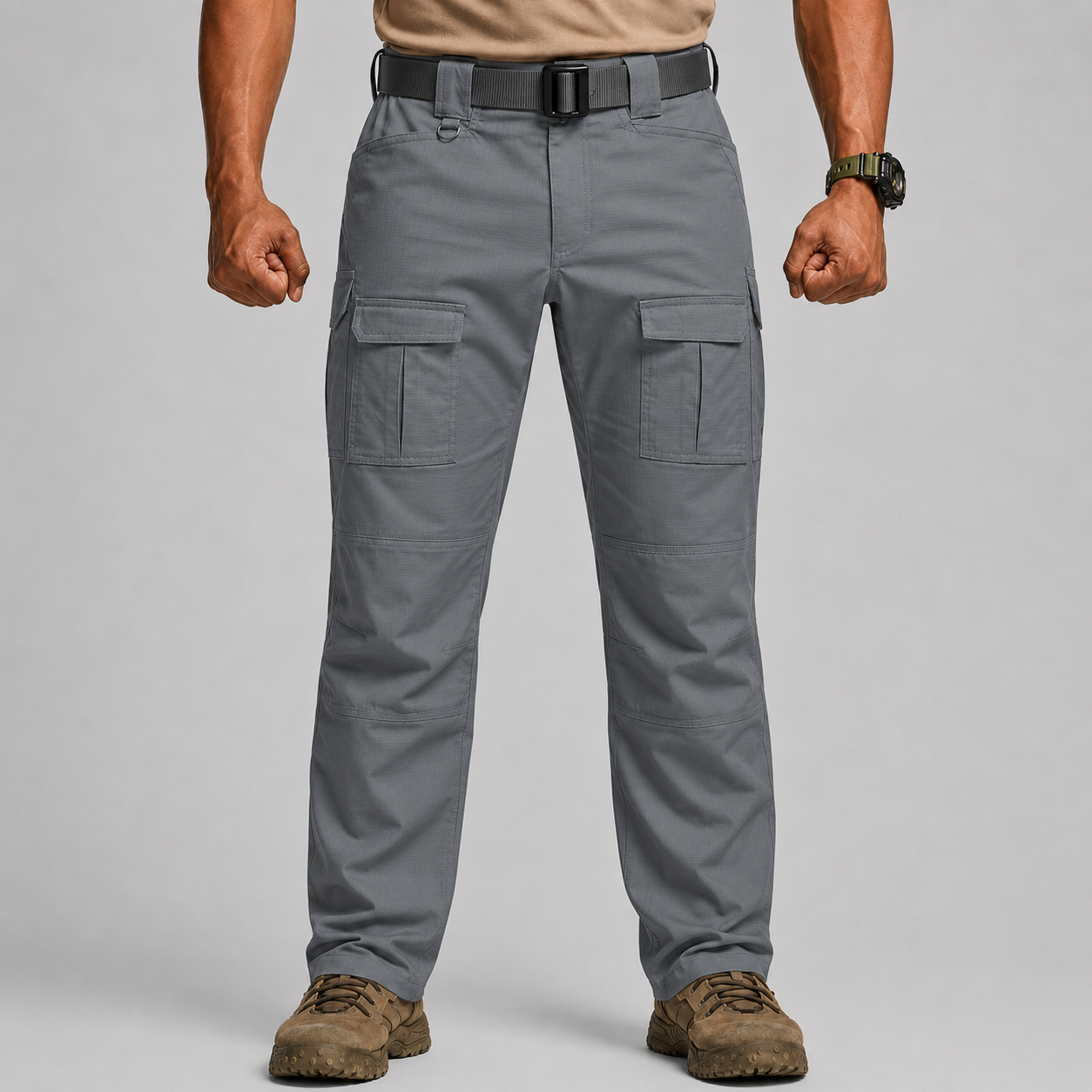 Men's Ripstop Tactical Pants – Water-Resistant, Stretchy Cargo Pants for Hiking