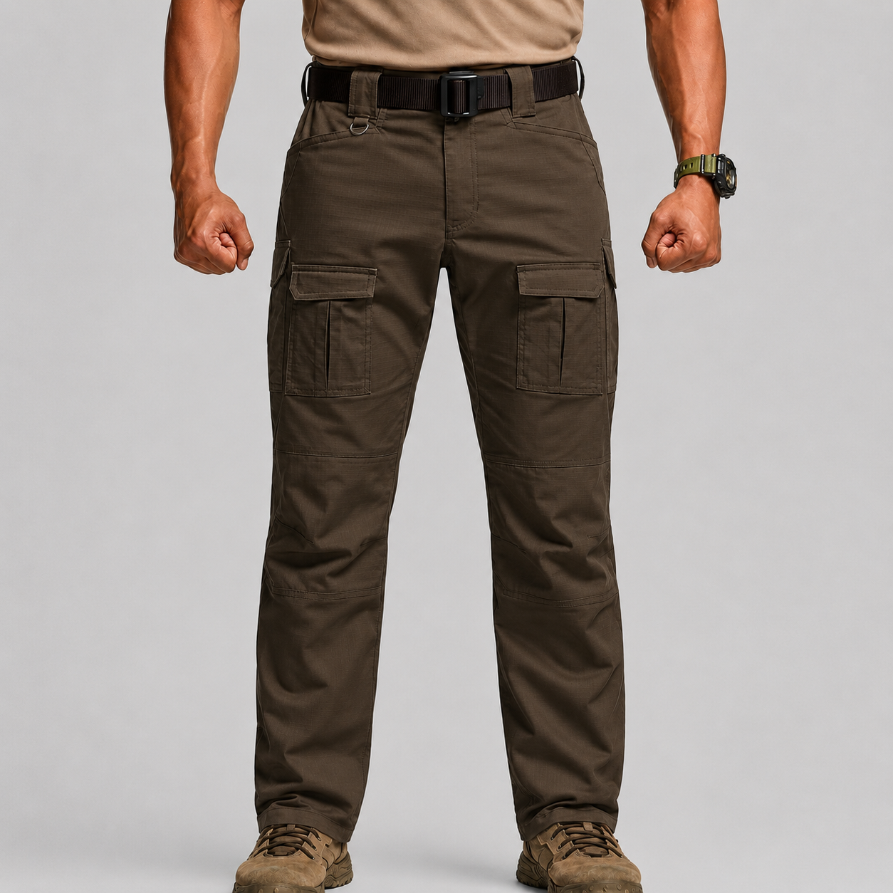 Men's Ripstop Tactical Pants – Water-Resistant, Stretchy Cargo Pants for Hiking