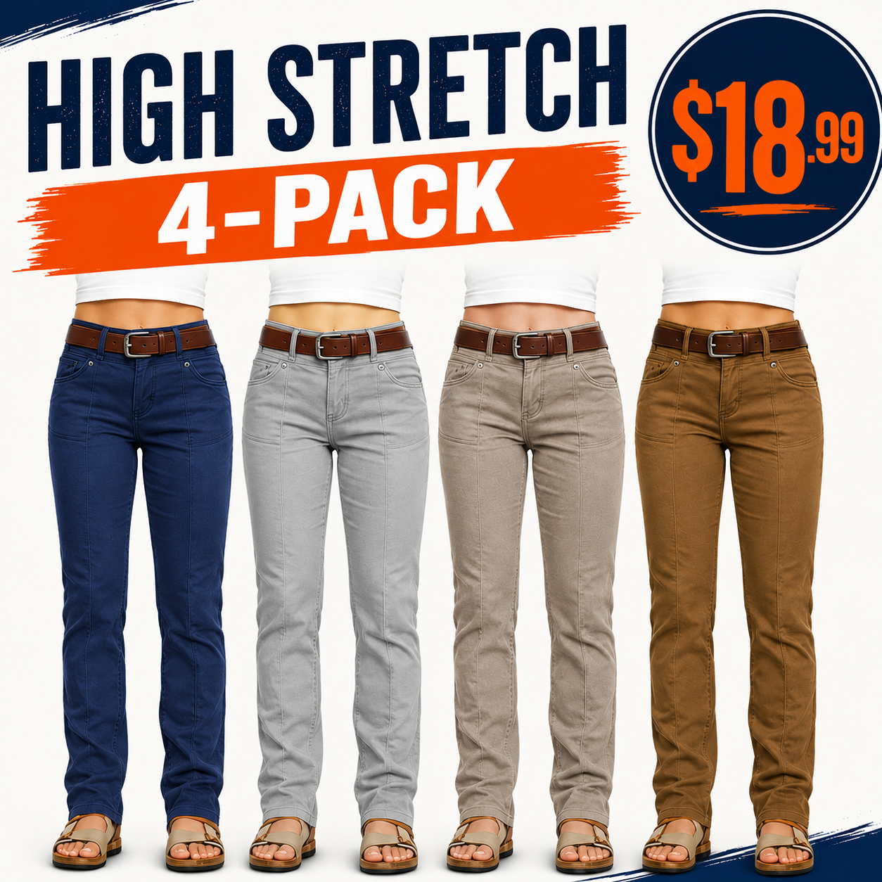 FINAL SALE- Women’s High Stretch Mid Rise Pants