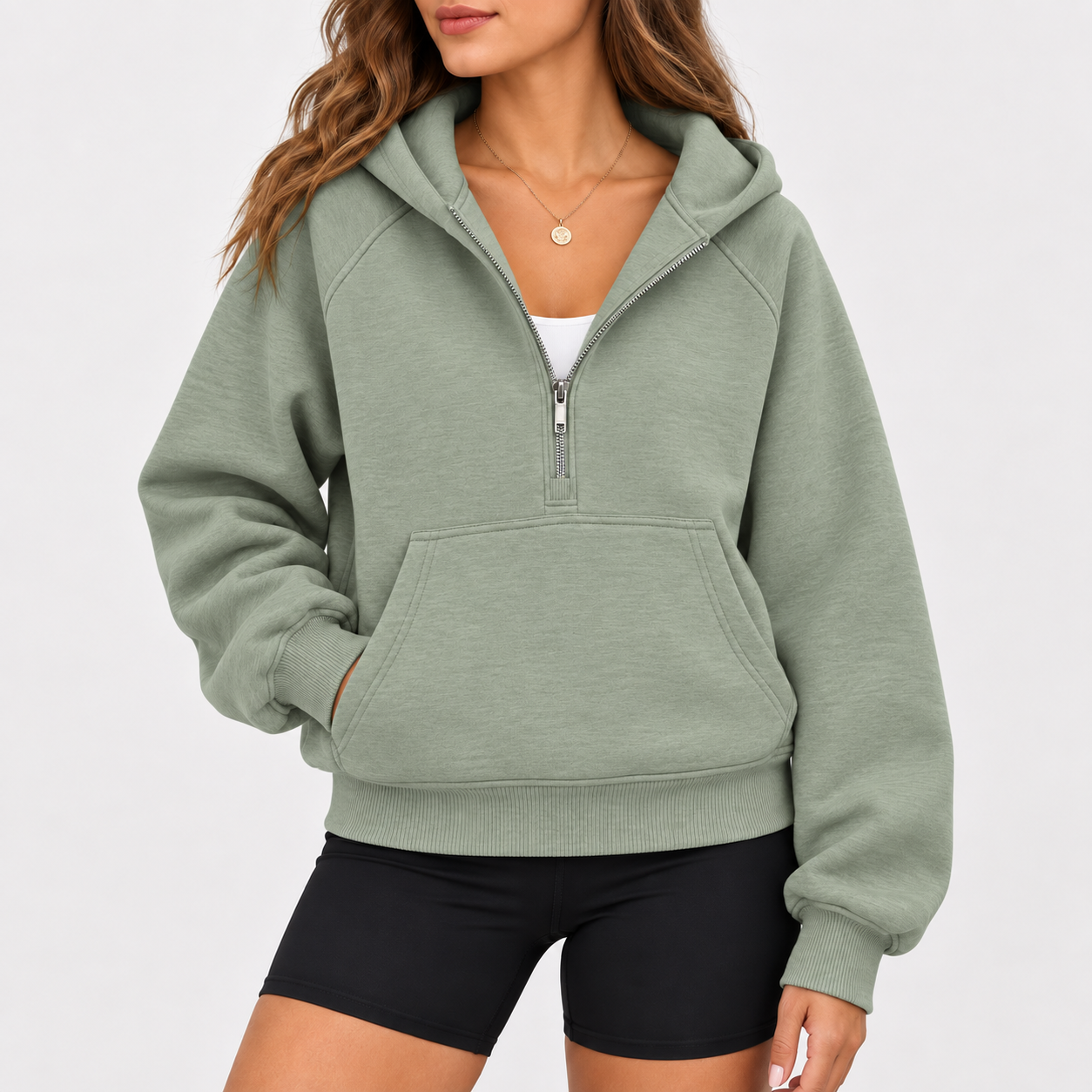 Women's half-zip hoodie, casual and comfortable, new arrival for Fall 2026.