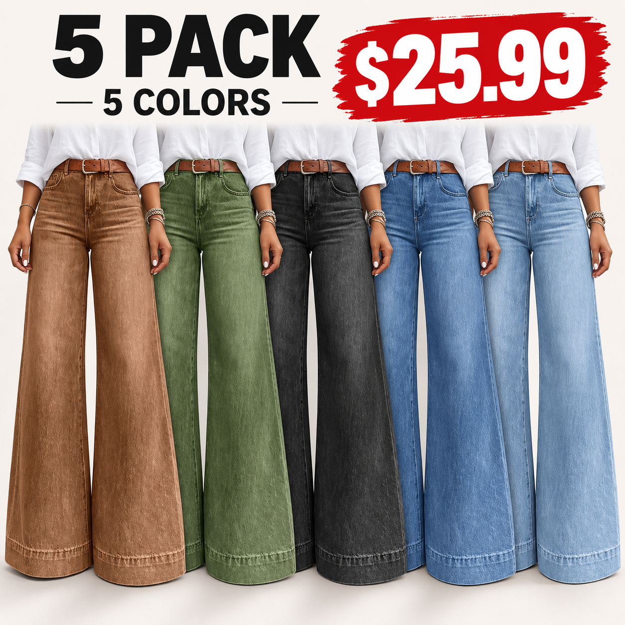 Women's Loose Straight Leg Jeans with Pockets, Comfortable and Fashionable, Perfect for Daily Wear, Versatile Casual Style