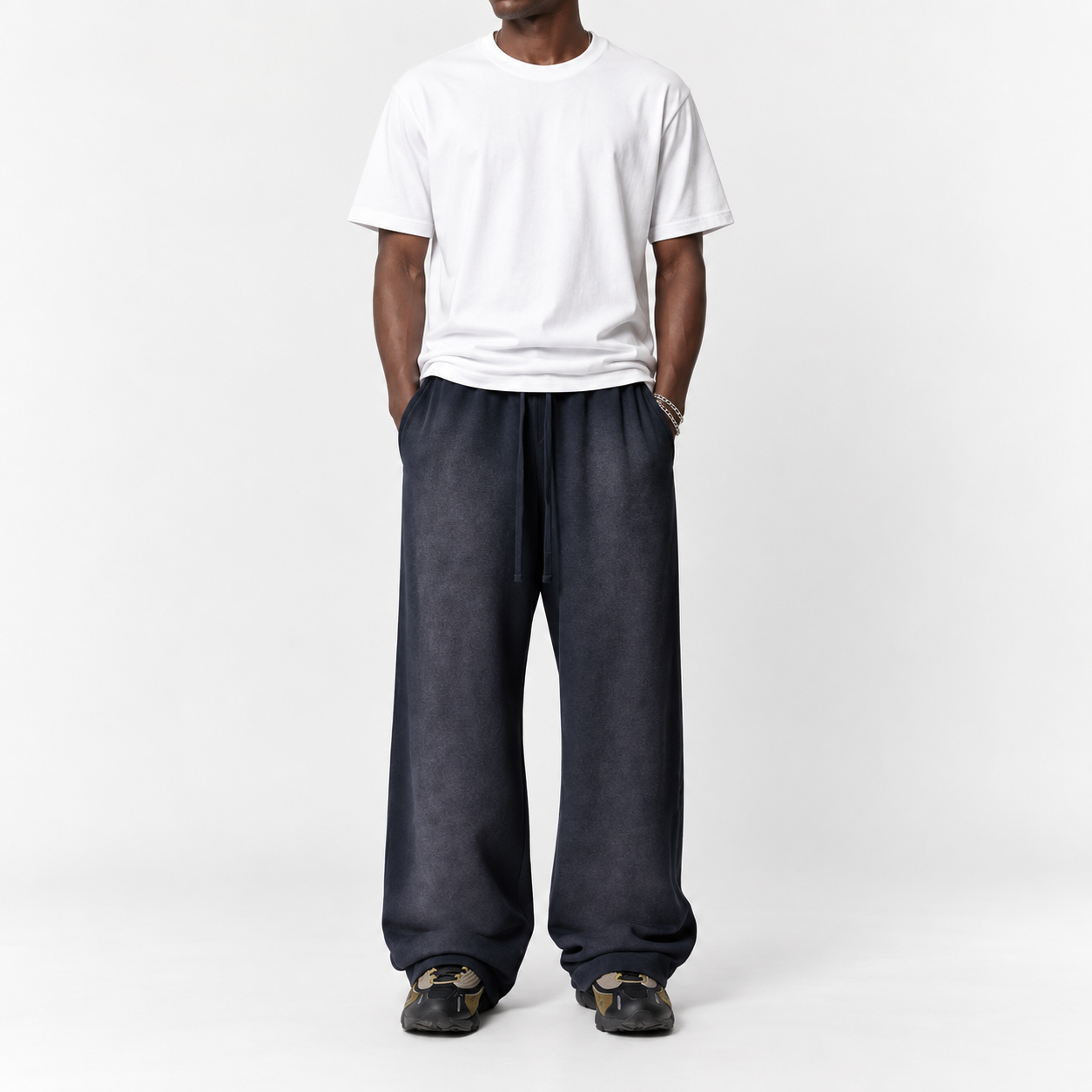 Men's Washed Fleece Oversized Sweatpants