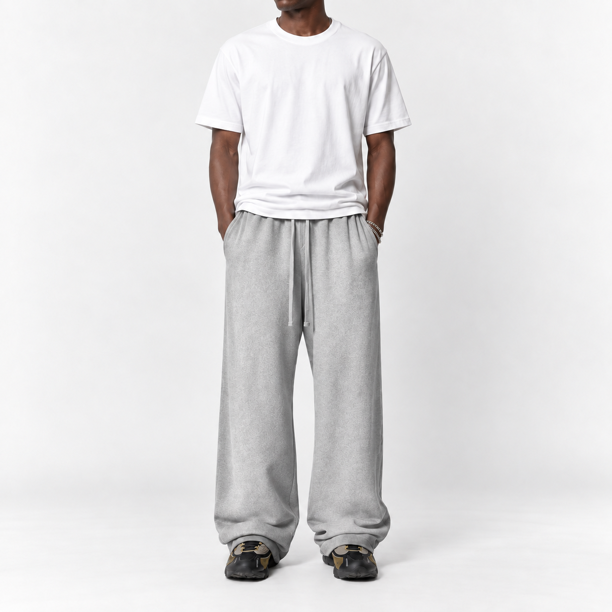 Men's Washed Fleece Oversized Sweatpants