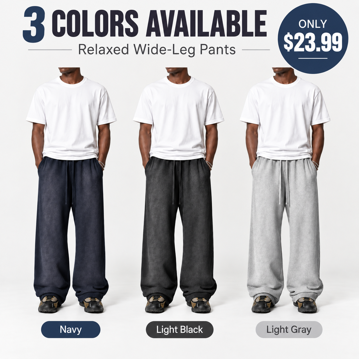 Men's Washed Fleece Oversized Sweatpants