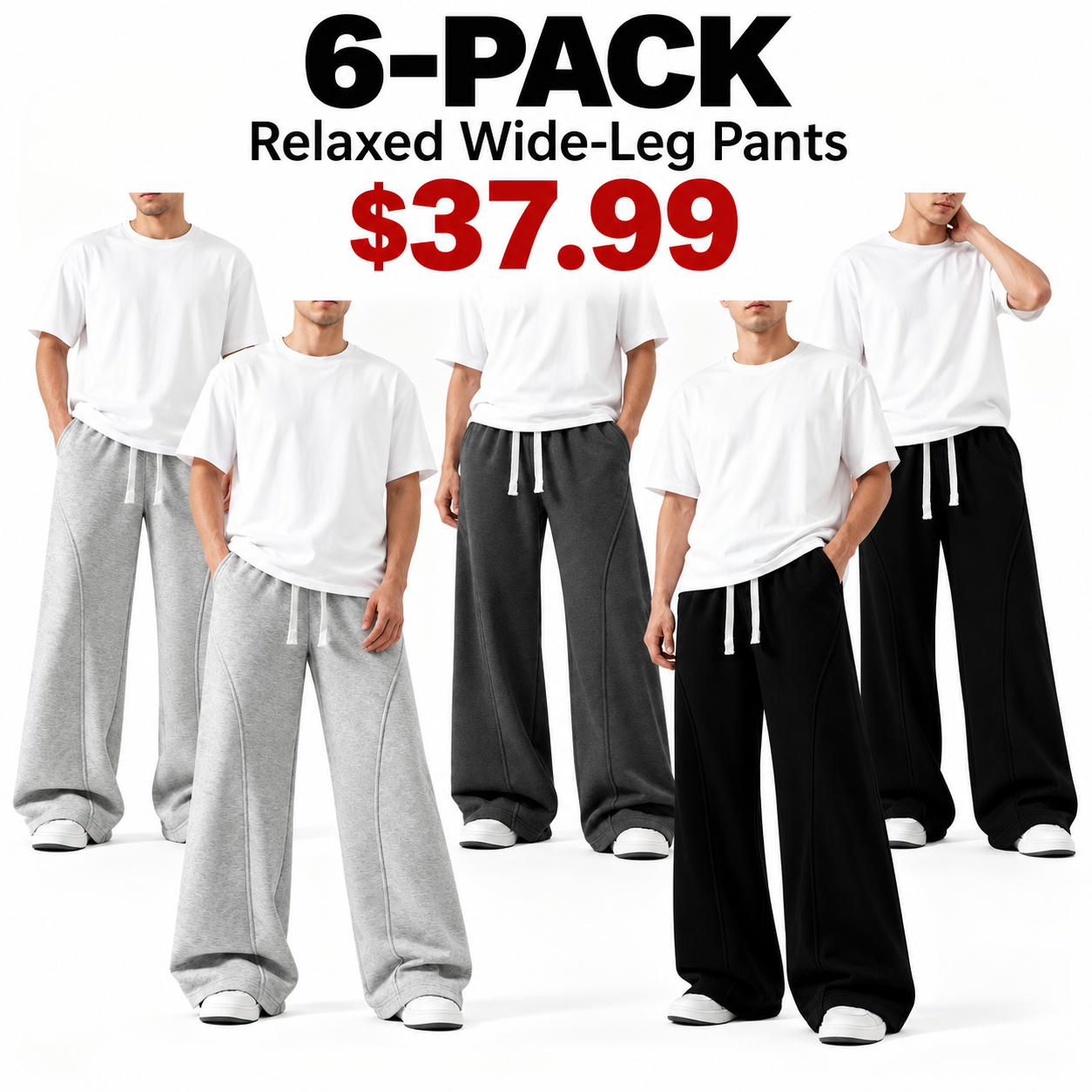 Men's athletic pants featuring a solid color, warm lining, and drawstring waist; designed with a comfortable, loose, and casual fit.