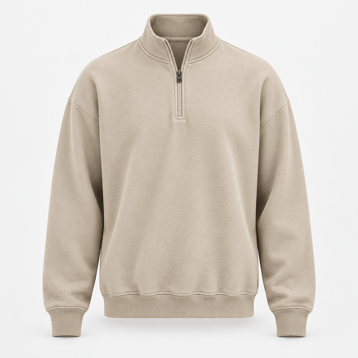 Mens Mock Neck Long Sleeve Active Quarter-Zip Pullover