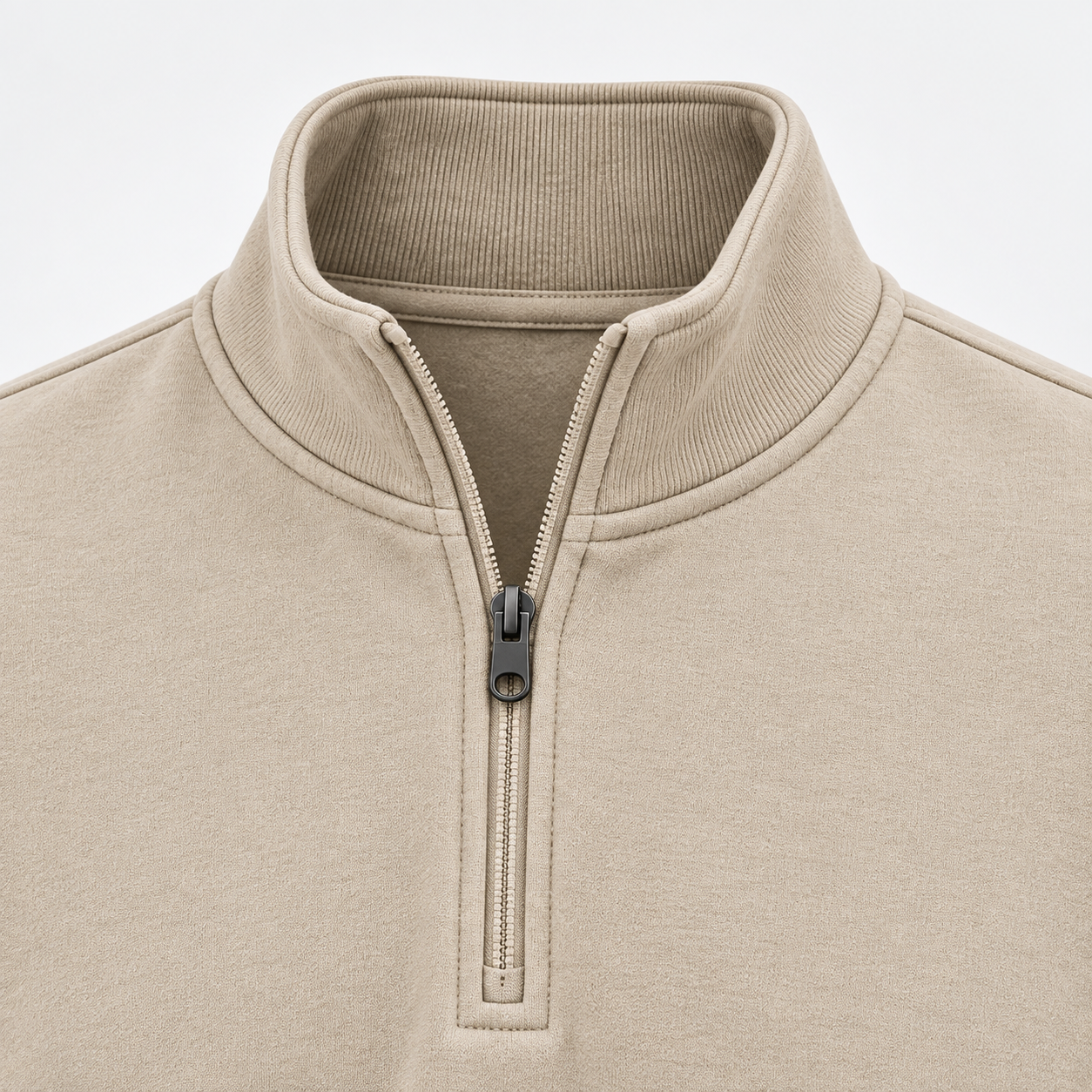 Mens Mock Neck Long Sleeve Active Quarter-Zip Pullover