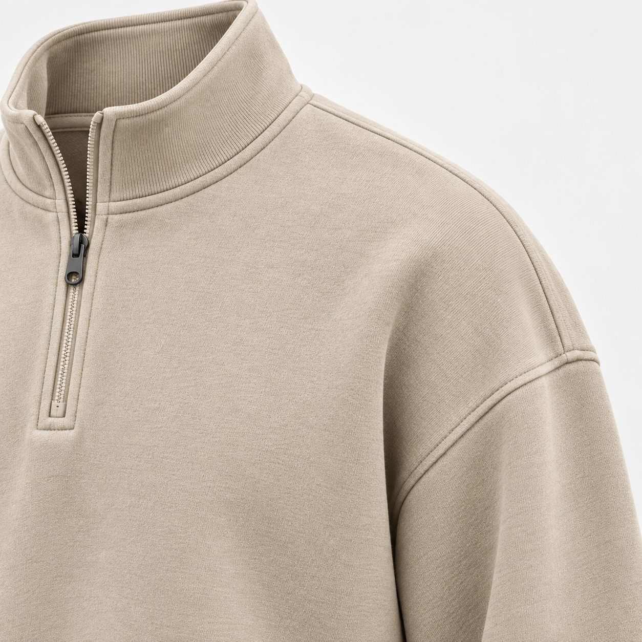 Mens Mock Neck Long Sleeve Active Quarter-Zip Pullover