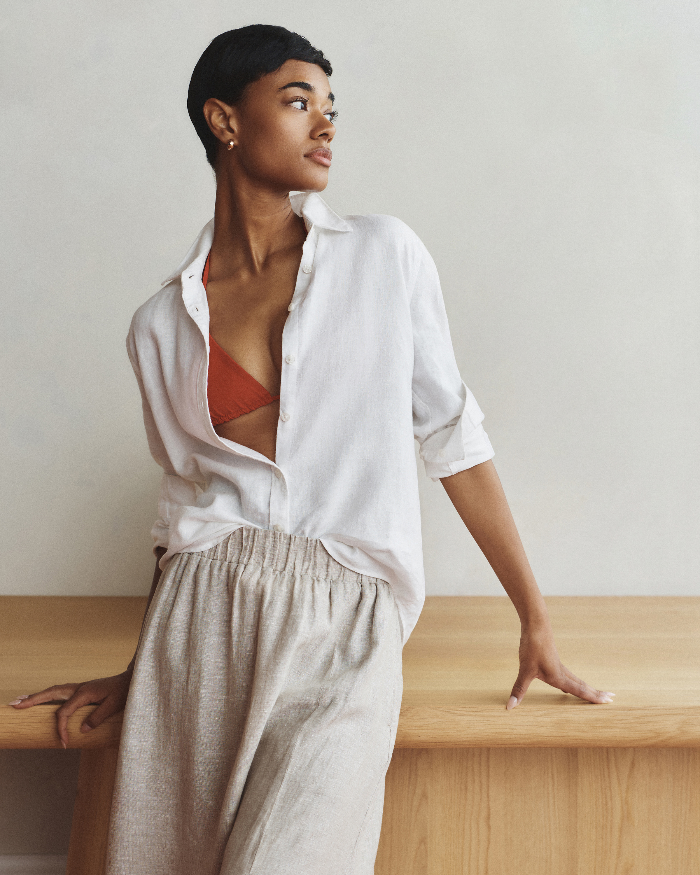 100% European Linen Long Sleeve Shirt