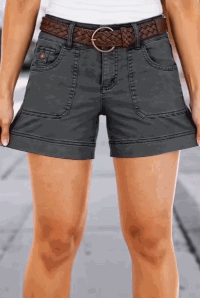 8 pack women high-stretch summer shorts with pockets