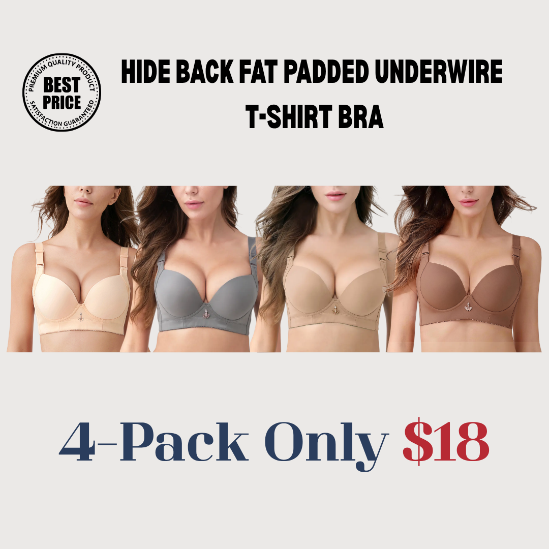 Hide Back Fat Padded Underwire T-shirt Bra