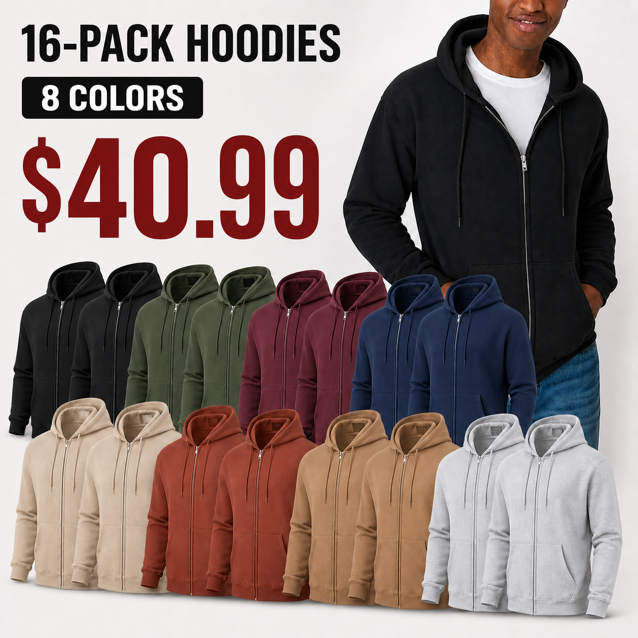 Men's Full-Zip Fleece Hoodie