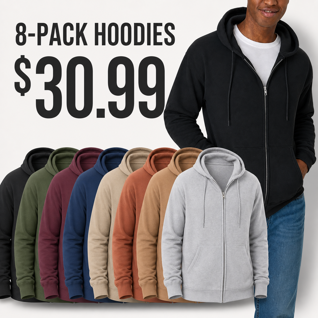 Men's Full-Zip Fleece Hoodie