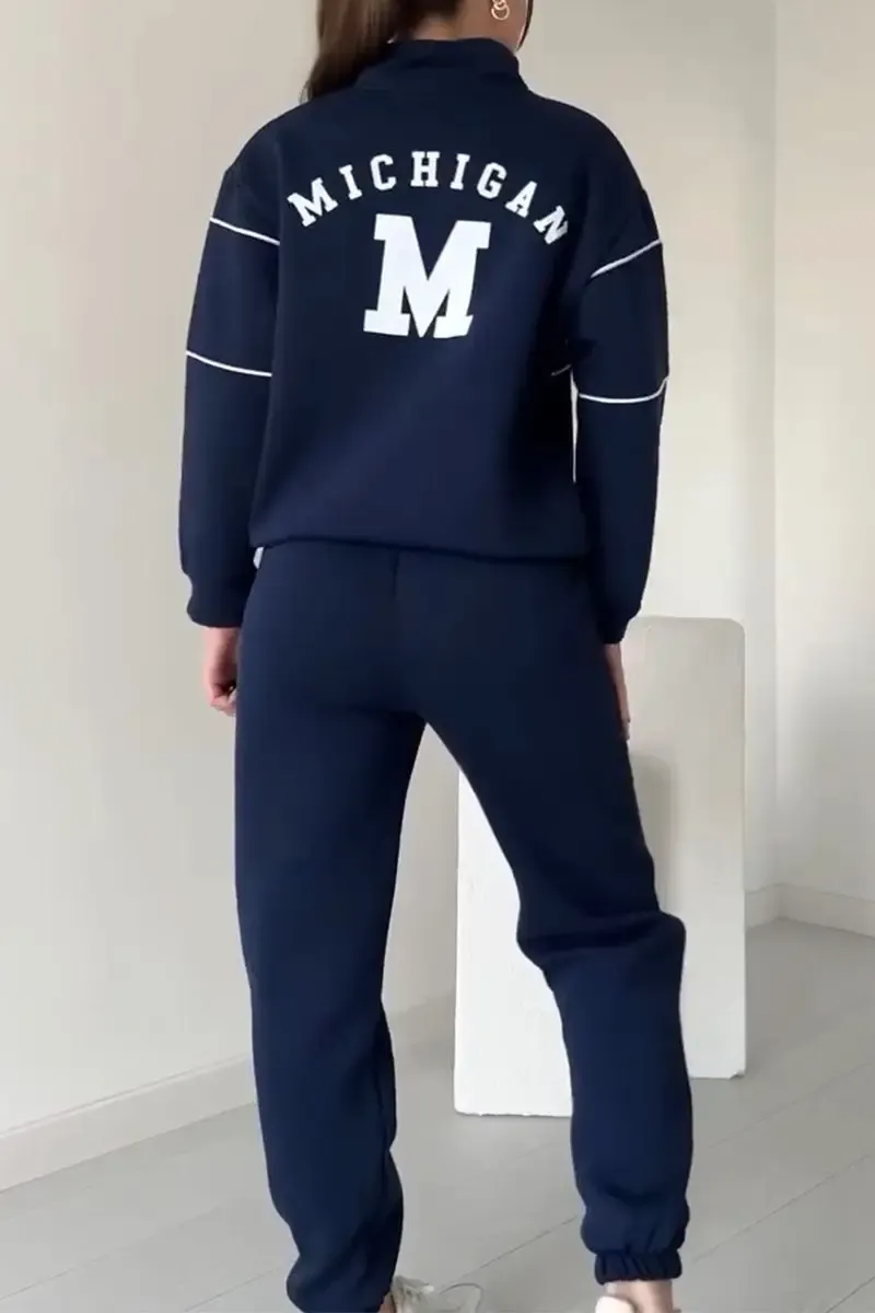 ⏰Winter Clearance Sale - 80% Off 🔥Women's Casual Letter M Long Sleeve Two Piece Set