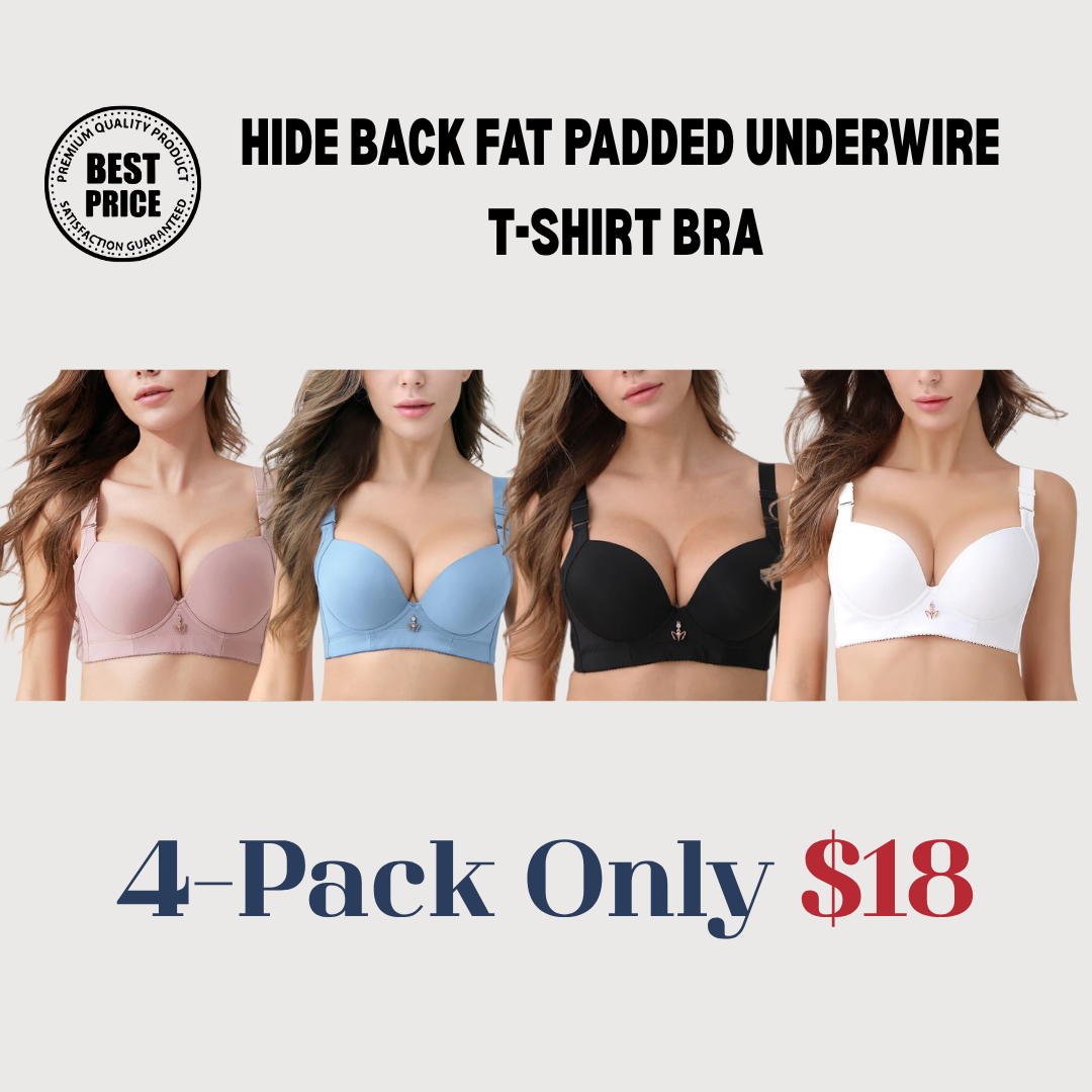 Hide Back Fat Padded Underwire T-shirt Bra