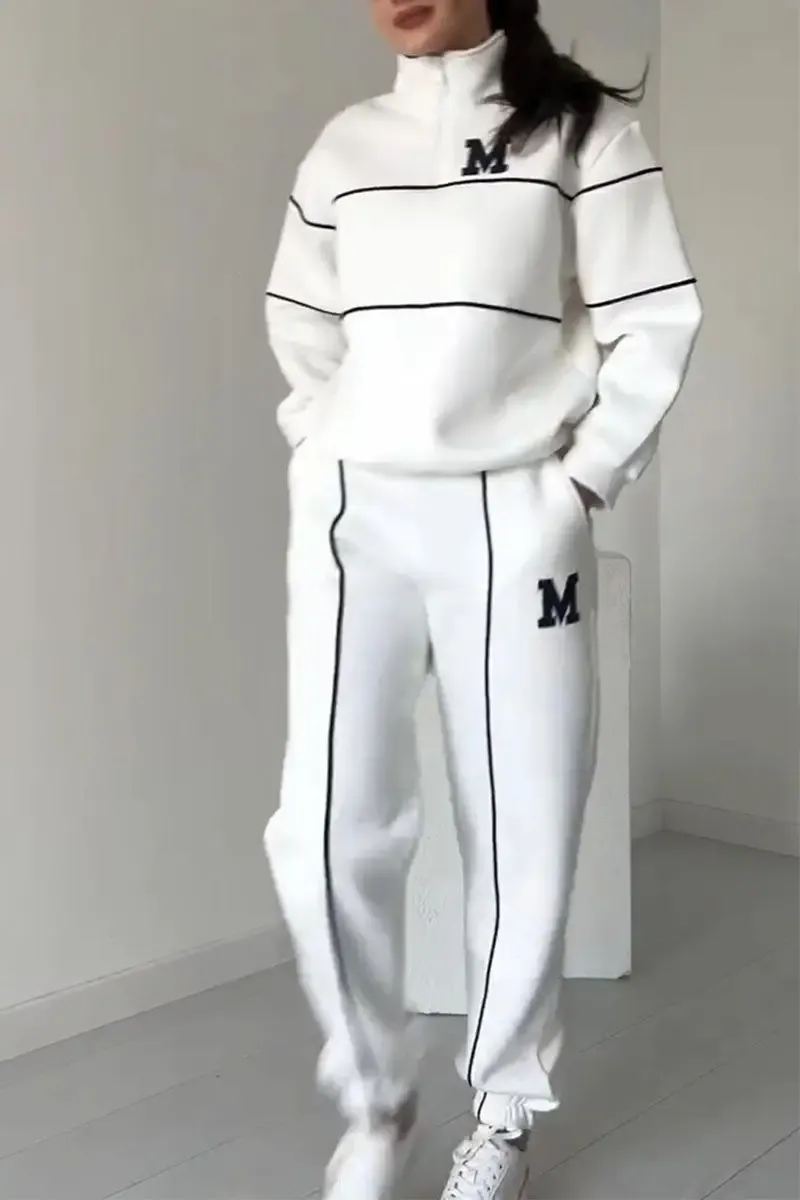 ⏰Winter Clearance Sale - 80% Off 🔥Women's Casual Letter M Long Sleeve Two Piece Set