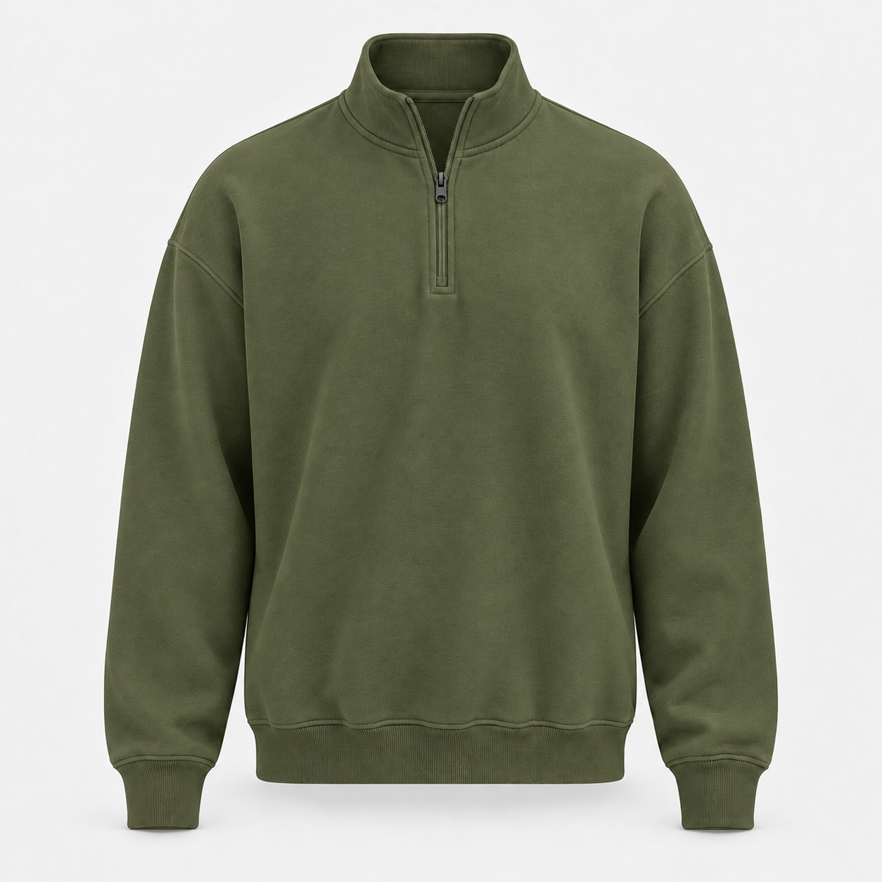 Mens Mock Neck Long Sleeve Active Quarter-Zip Pullover
