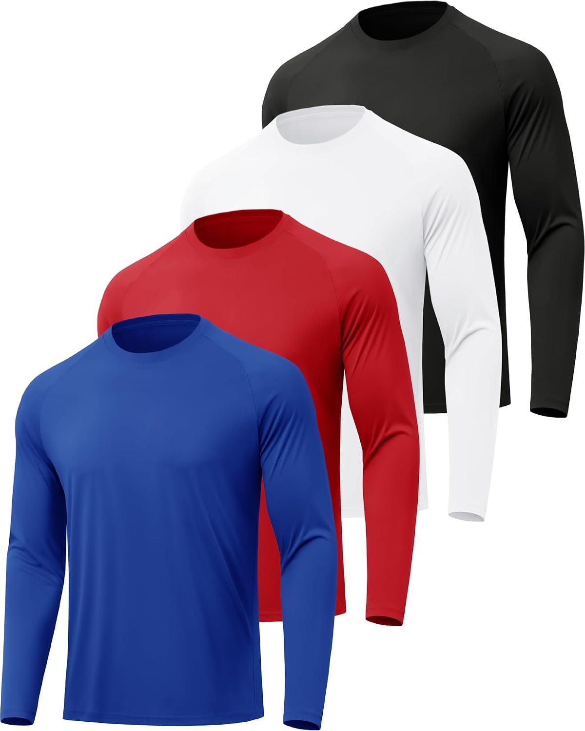 Men's Long-Sleeve T-Shirt – UPF 50+ Sun Protection, Quick-Dry, Moisture-Wicking Athletic Shirt