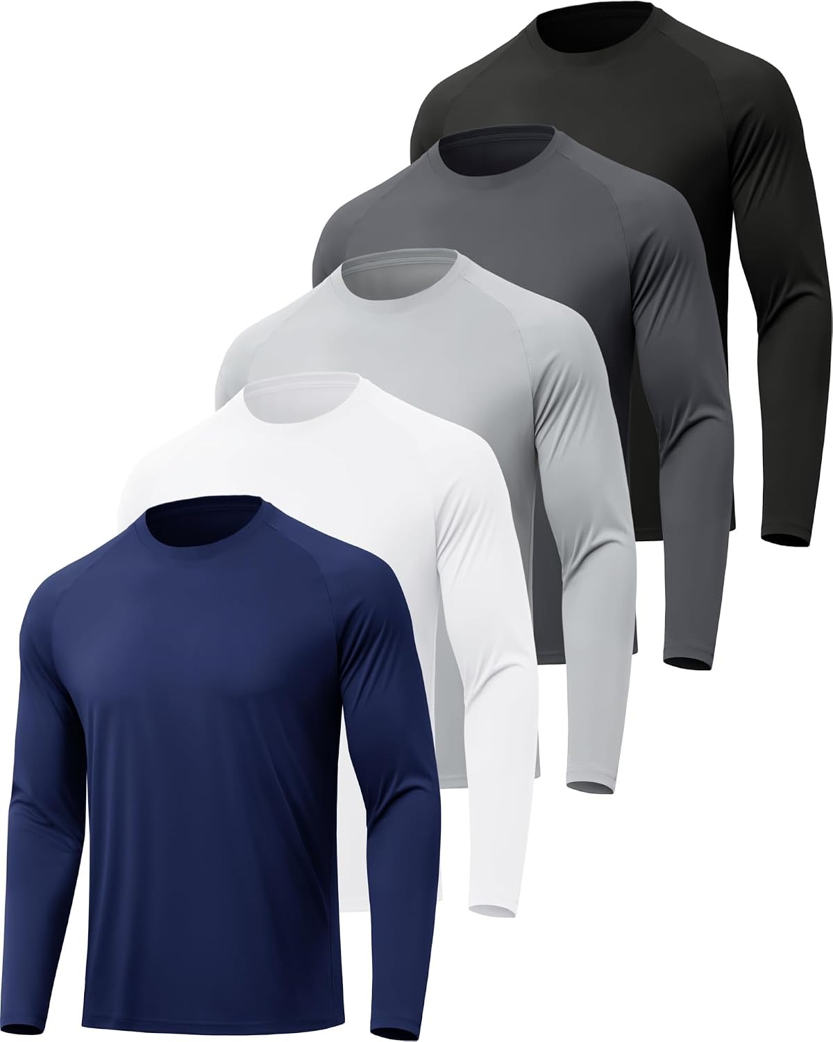 Men's Long-Sleeve T-Shirt – UPF 50+ Sun Protection, Quick-Dry, Moisture-Wicking Athletic Shirt