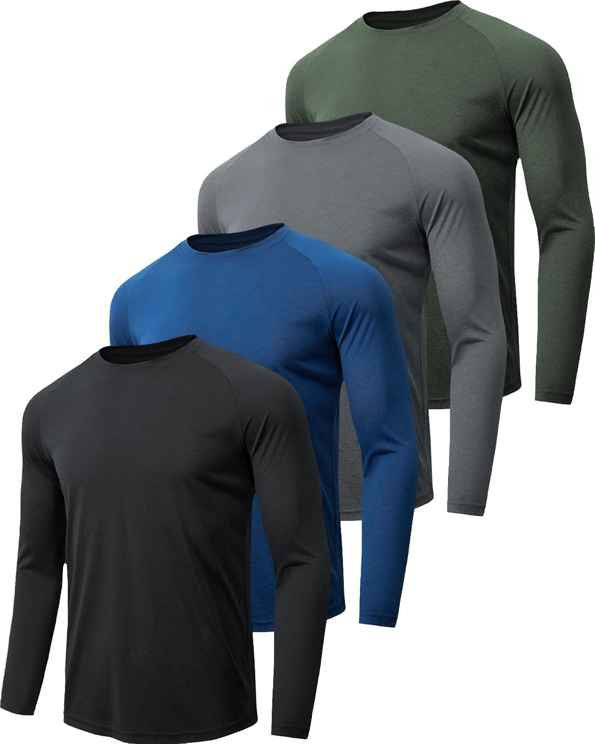 Men's Long-Sleeve T-Shirt – UPF 50+ Sun Protection, Quick-Dry, Moisture-Wicking Athletic Shirt