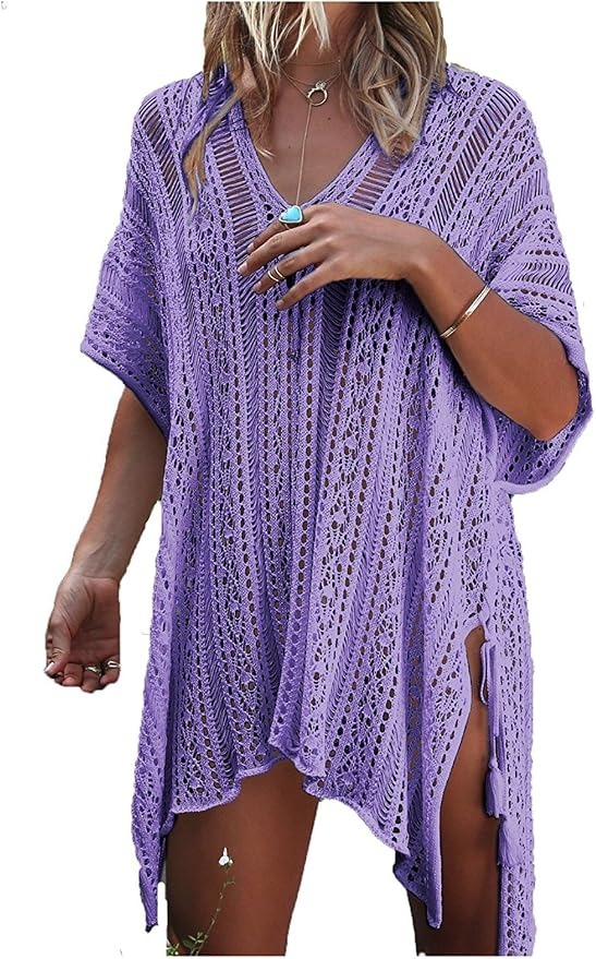 Women's summer swimwear, beachwear, and crochet beach cover-up