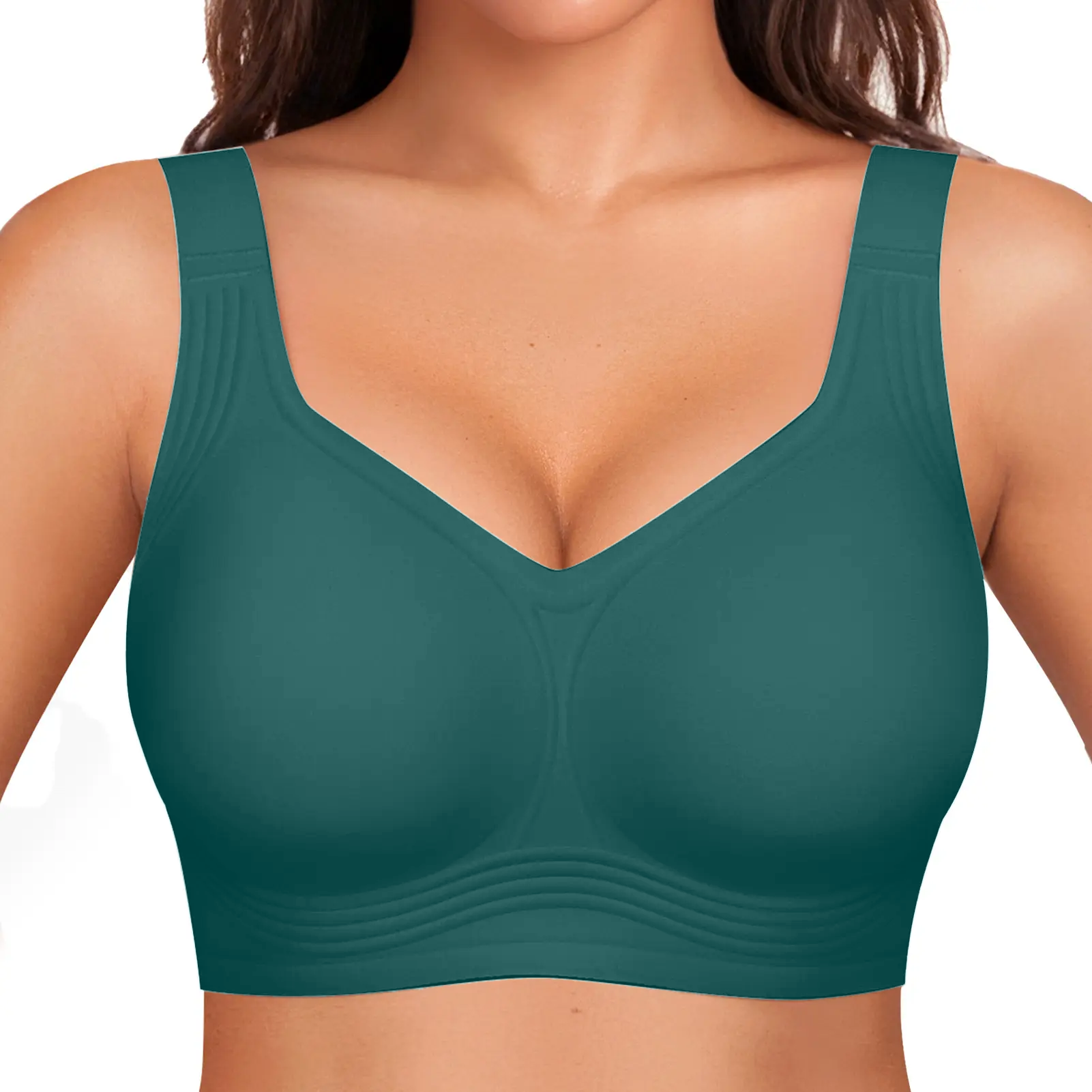 Women's Wireless Seamless Push-Up Longline Bra - Full Coverage