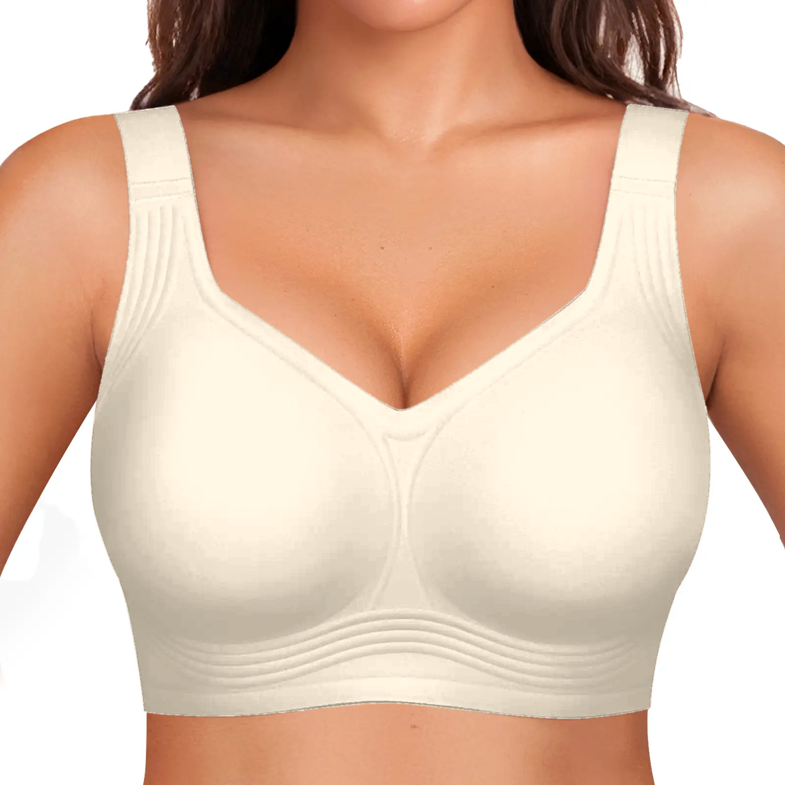 Women's Wireless Seamless Push-Up Longline Bra - Full Coverage