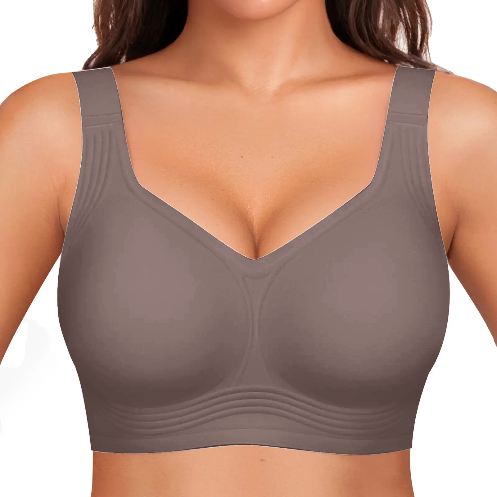 Women's Wireless Seamless Push-Up Longline Bra - Full Coverage