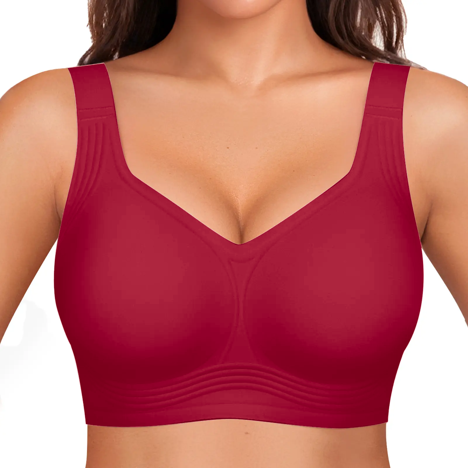 Women's Wireless Seamless Push-Up Longline Bra - Full Coverage