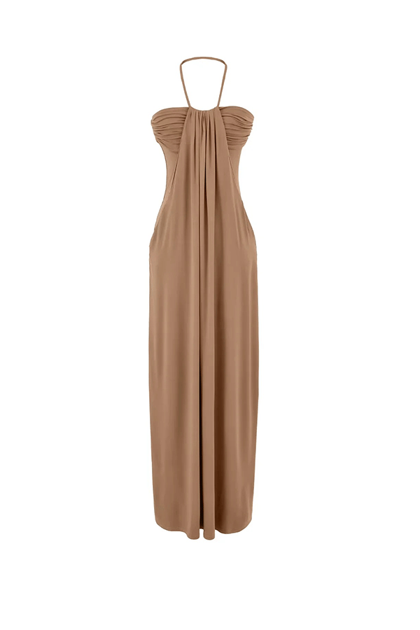 Backless Pleated Sleeveless Long Dress(Buy 2 Free Shipping)